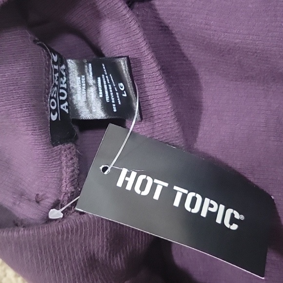 Cosmic Aura Purple Mock Neck Cutout Girls Long-Sleeve LG nwt - Picture 5 of 7